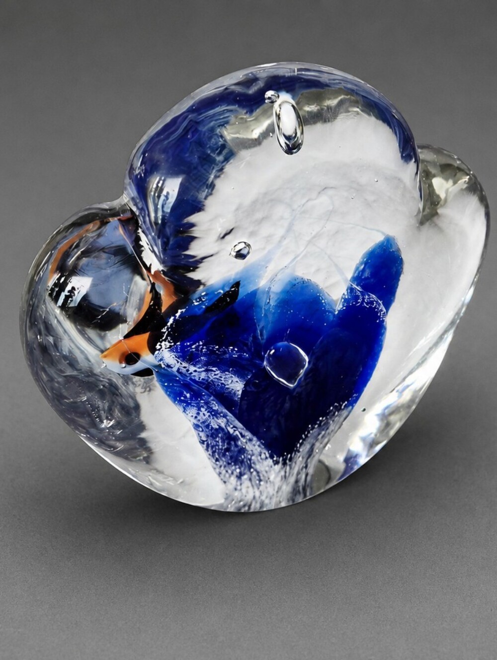 VTG Murano "Fish Aquarium" W/ Blue Reef & Gold Fish